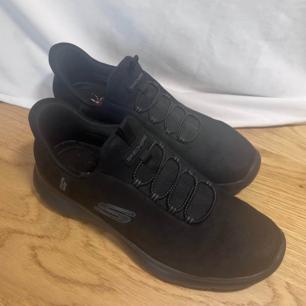 Skechers Slip-ins Summits Walking Shoes Mens 9.5 Black Athletic Comfort Sneaker